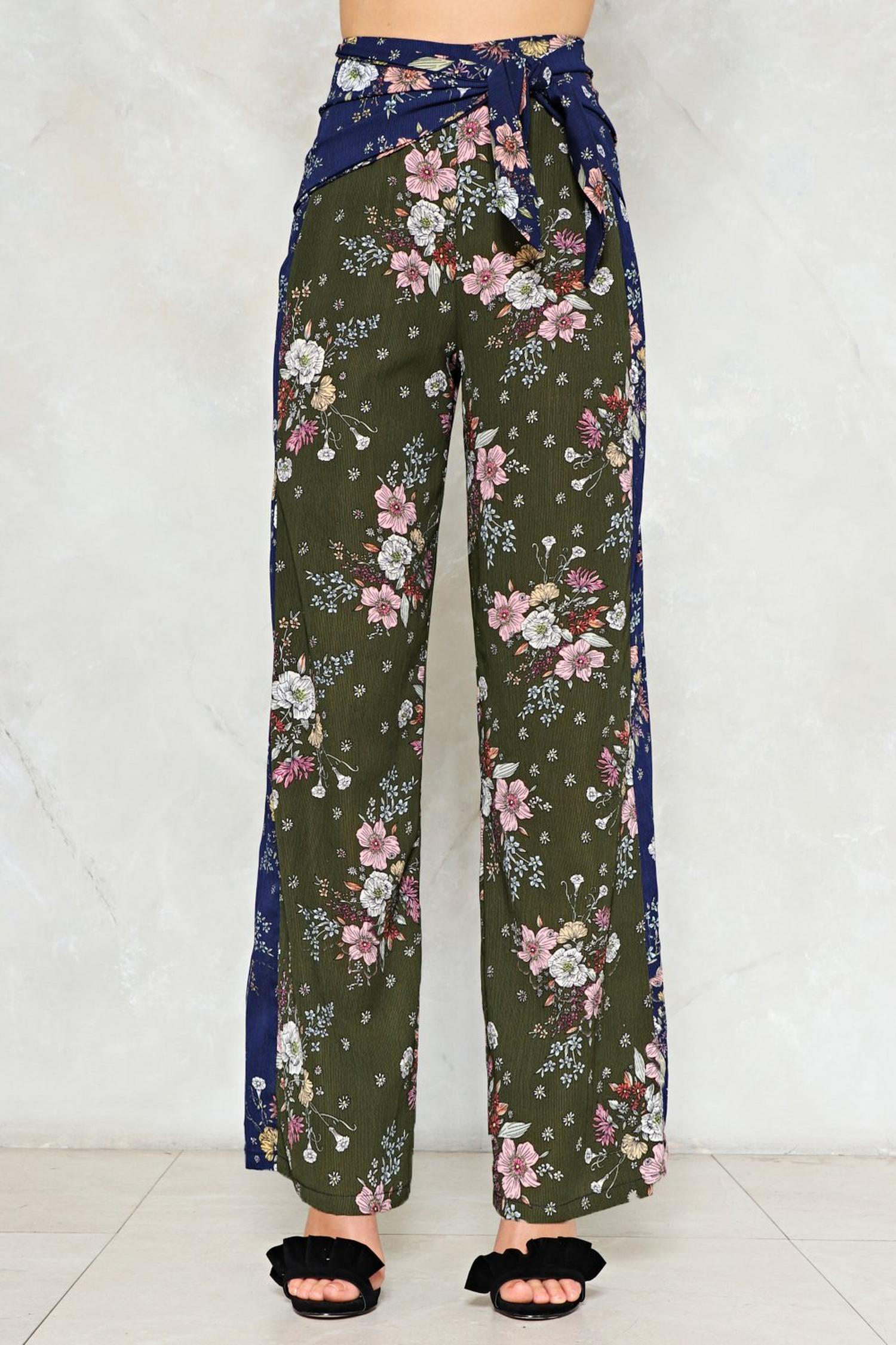 flowers in pants